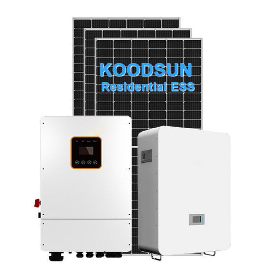 تخزين المنزل 40KW النظام الشمسي الهجين مع العاكس الجهد العالي وبطارية ليثيوم - Koodsun