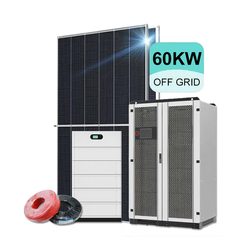 نظام الطاقة الشمسية خارج الشبكة 60KW للاستخدام التجاري مجموعة كاملة - Koodsun