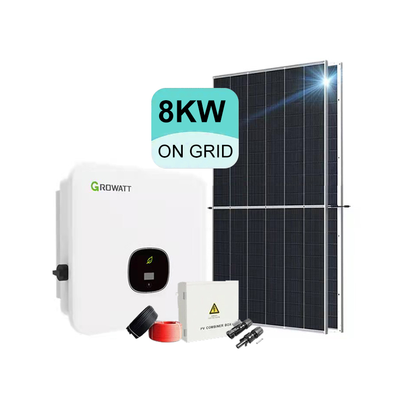 نظام الألواح الشمسية على الشبكة 8KW للاستخدام المنزلي مجموعة كاملة - Koodsun
