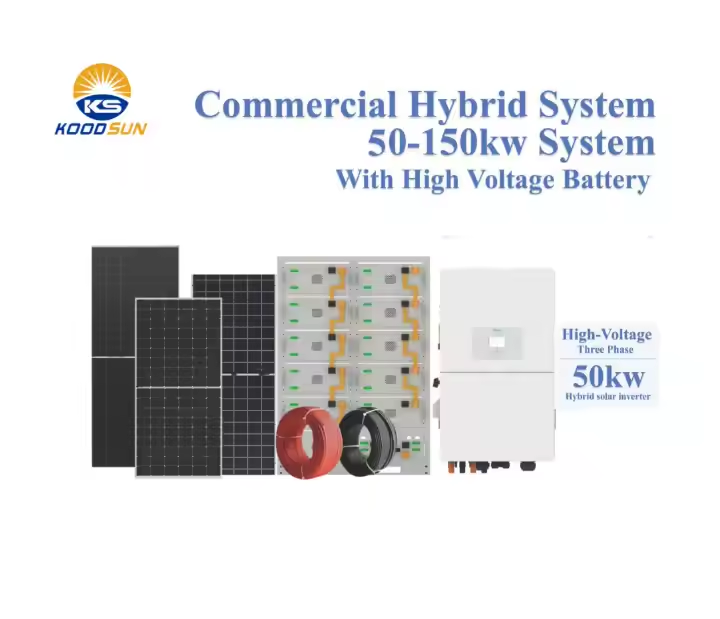 Hybrid Solar System New Arrival Solar Energy System 50kw 100kw 150kw with High Voltage Battery Solar System - Koodsun