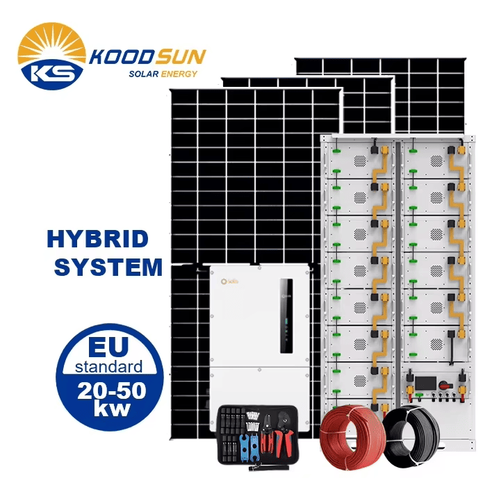 Complete On Off Grid PV High Voltage 20kw Full Kit Solar Power Energy System for Commercial Use - Koodsun