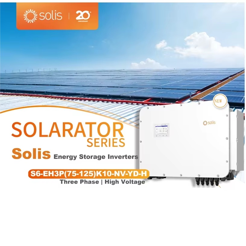 Solis 125kW S6-EH3P125K10-NV-YD-H Hybrid Solar Inverter Solis Smart MPPT 99% Tracking 1000V Lithium Battery Compatible - Koodsun